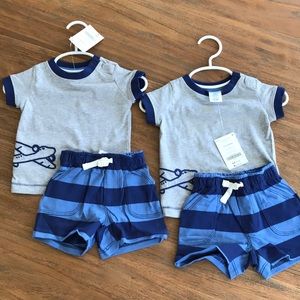 Twin baby boys Gymboree airplane sets new w tags